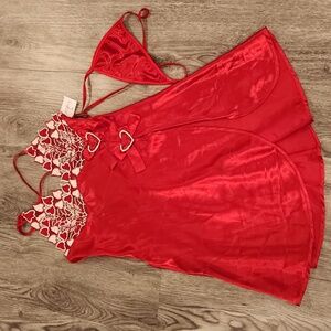 NEW- Frederick's of Hollywood Babydoll Set